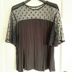 Women’s Sheer Polka Dot Top